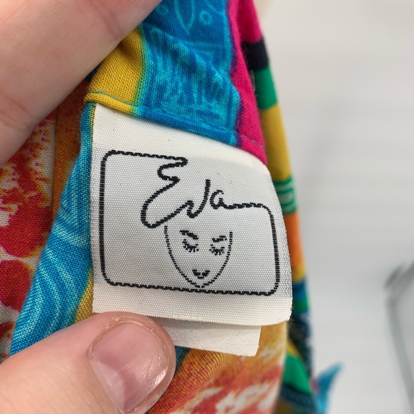 Vtg 1980s Oversized Neon Colorful Blazer Floral 16 - Picture 6 of 7